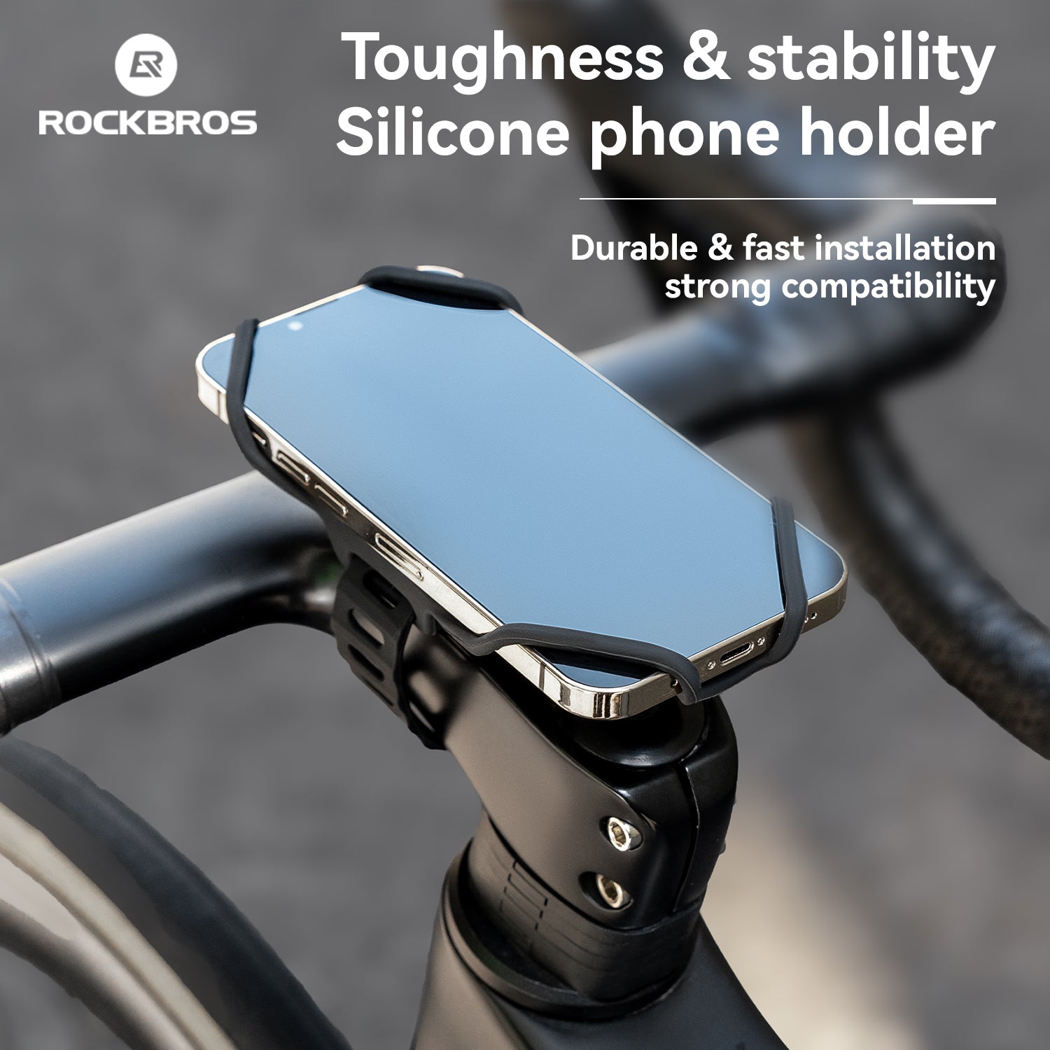 Siliconen telefoonhouder voor fiets