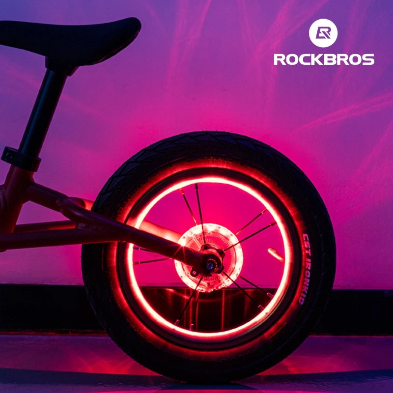 Éclairage LED de roue de vélo rechargeable par USB avec capteur de mouvement