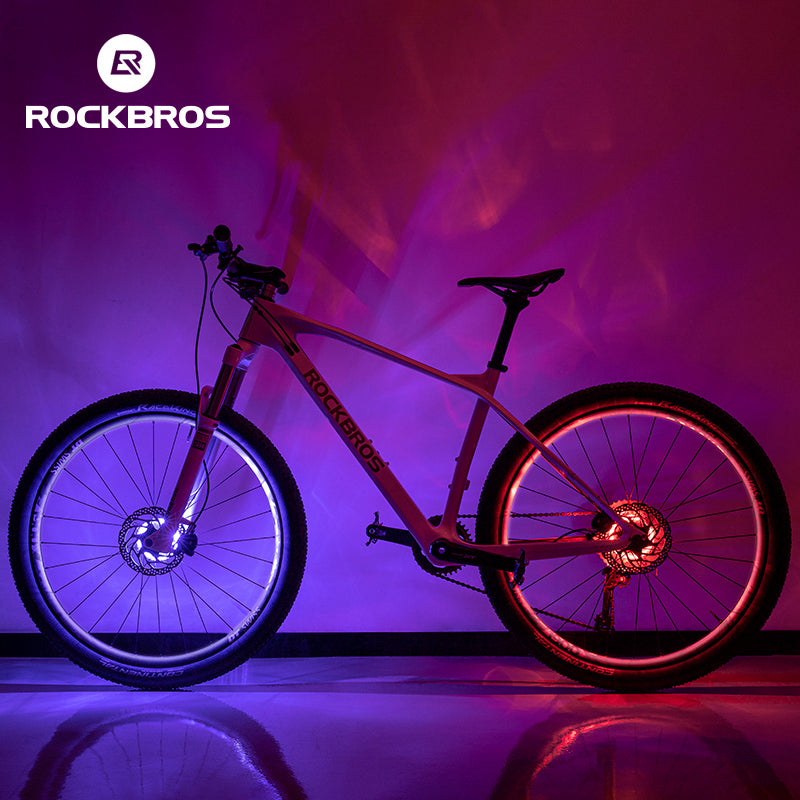 Éclairage LED de roue de vélo rechargeable par USB avec capteur de mouvement