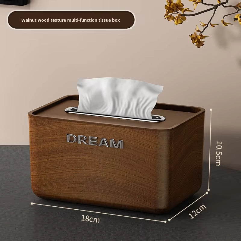 luxe tissuebox met walnoothoutlook
