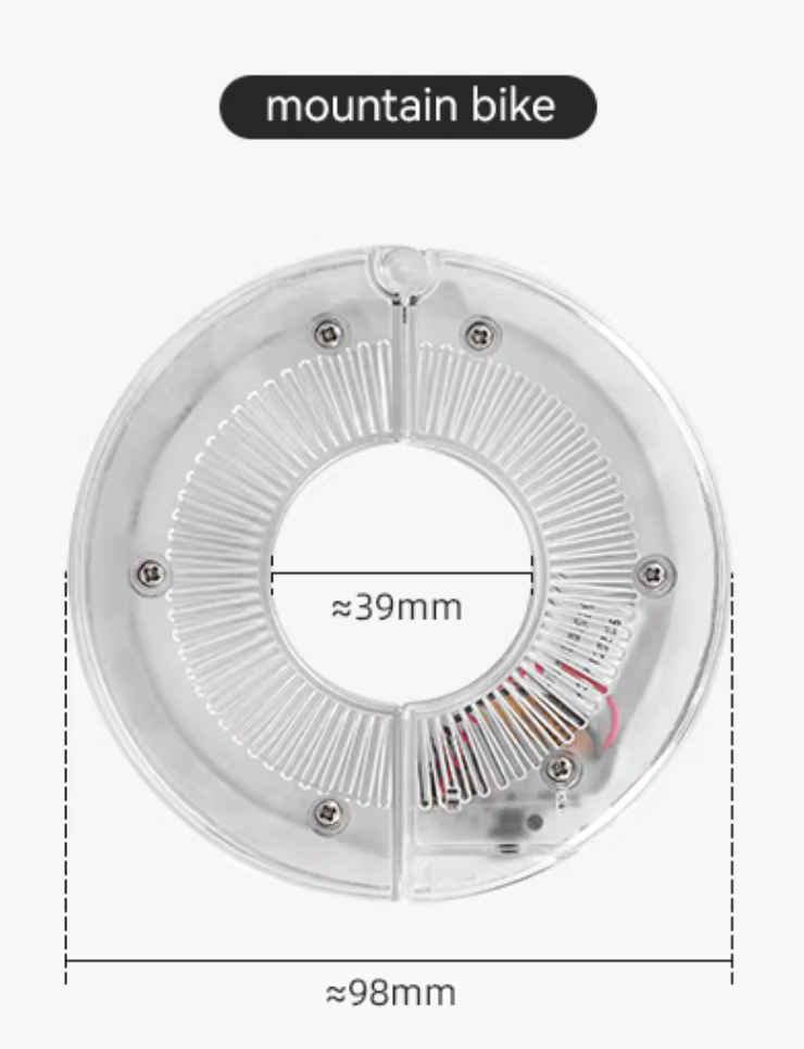 Éclairage LED de roue de vélo rechargeable par USB avec capteur de mouvement