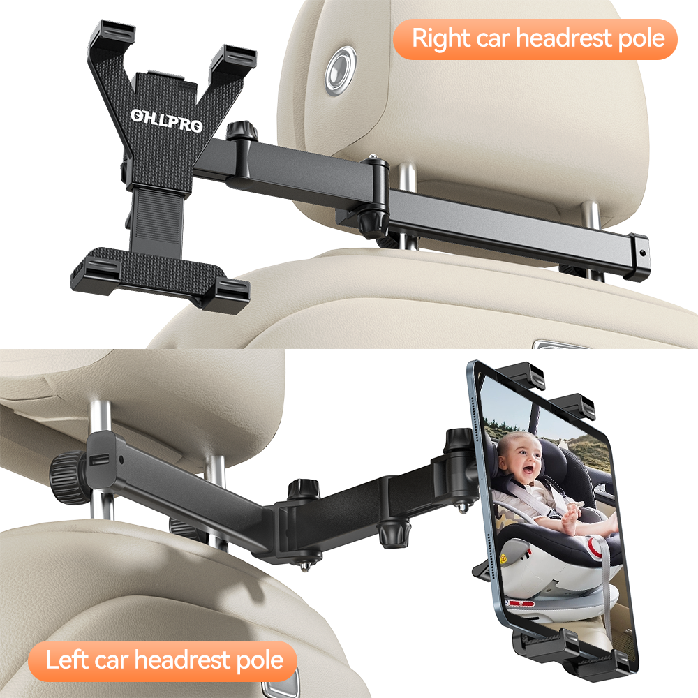 Support de tablette rotatif à 360° pour appui-tête de voiture