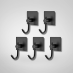 zelfklevende rvs j-wandhaak (set van 4)